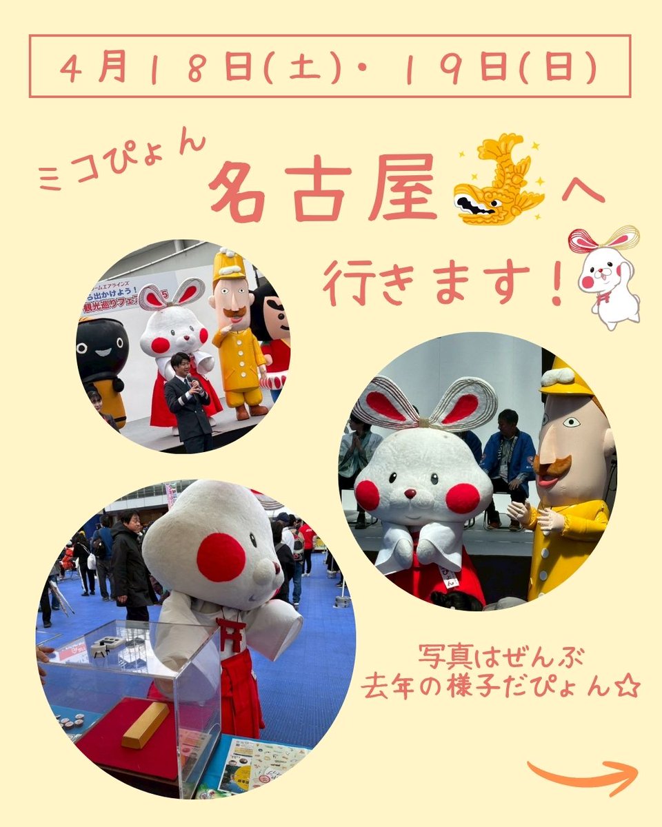 名古屋に行くぴょ～～～～ん🛫🐰✨ 【FDAフジドリームエアラインズ