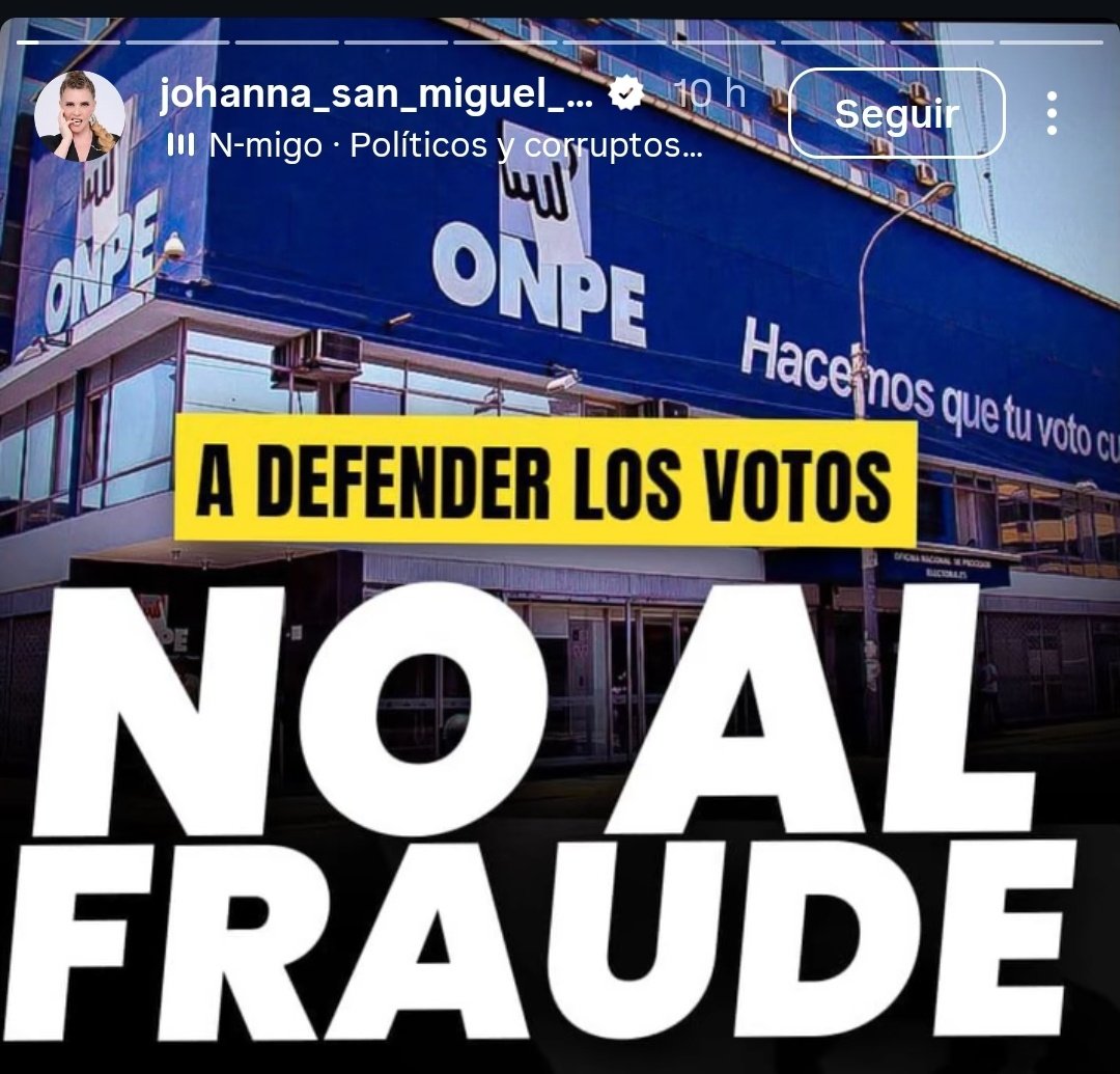 Johana San Miguel, NUEVAMENTE, demostrando que está del lado incorrecto ...