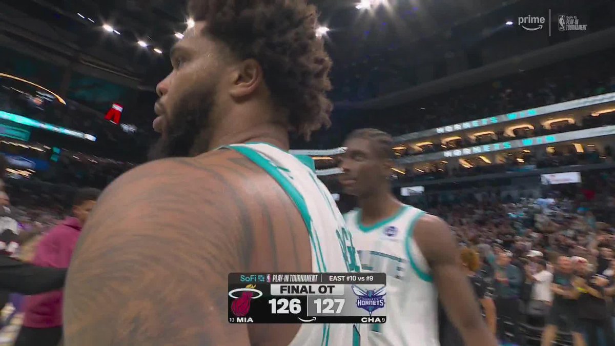 LAMELO BALL IN THE CLUTCH TO WIN IT FOR CHARLOTTE 🔥🔥🔥

THE HORNETS END MIAMI'S SEASON IN A THR...