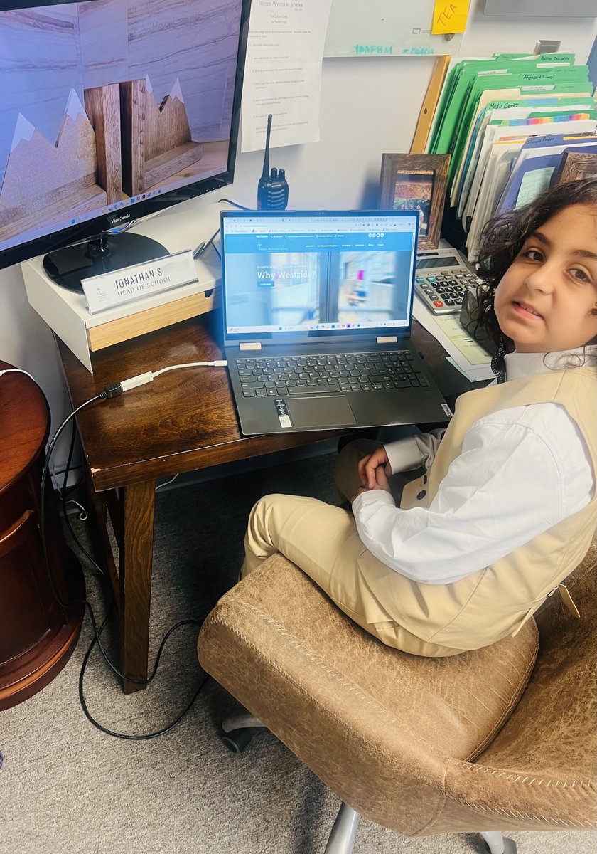 MontessoriHTX's tweet photo. Meet 3rd Grade student, Jonathan, who took charge as Head of School for the Day and brought the joy with his Positivity Plan Day! 😊💛
Thank you for spreading smiles across our campus! 🏫💛

#montessori #education #headofschoolfortheday #leadership #headofschool #lead #learn https://t.co/9Bo9ISTK87