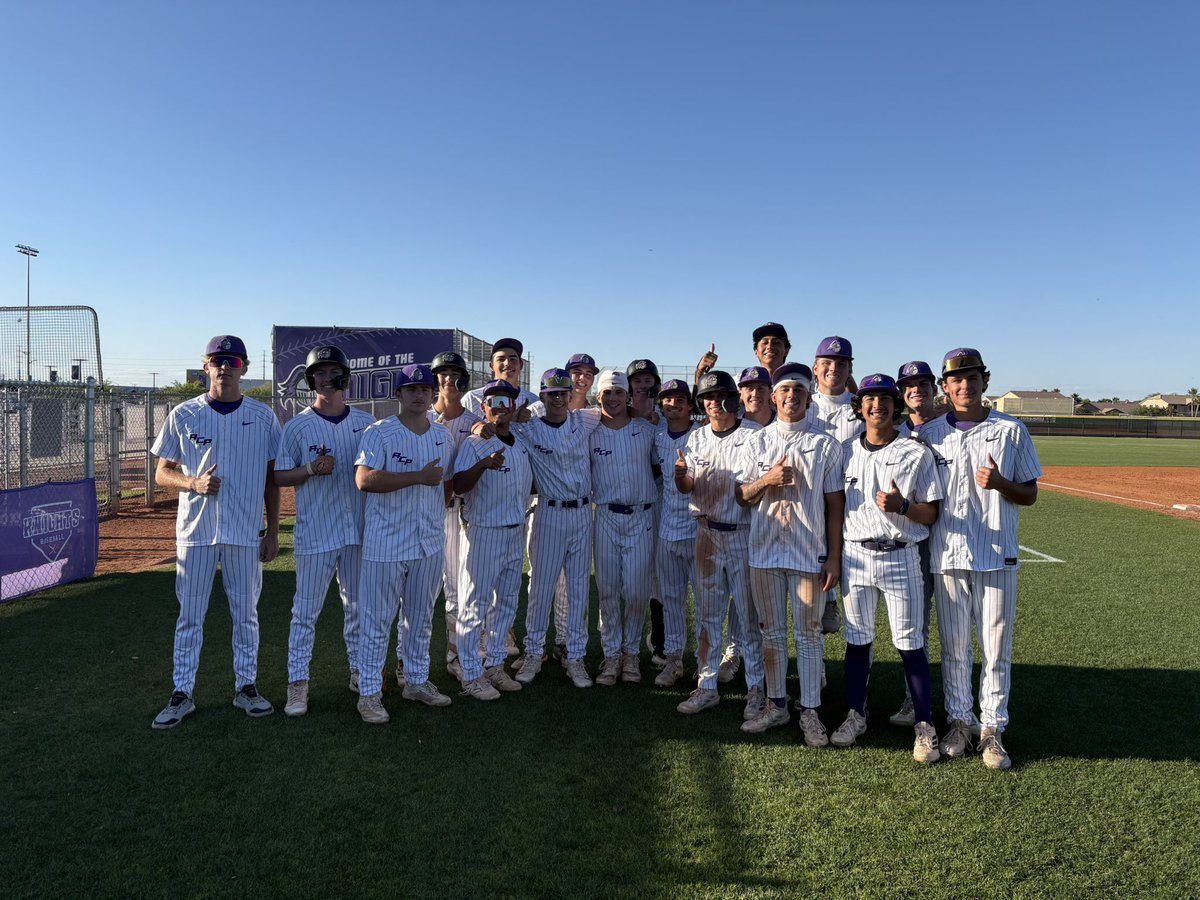 CoachPollak's tweet photo. Knights get another region win! Winning 10-0! @clay_nachman_10 CG 1 H 7Ks!
@Ashton_Sanchez5 3-4 with 4 RBI and his 4th 💣 of season!
@JadenG2026 2-3 with 3RBI 
@cashg_3 adds 2RBI as well! https://t.co/oQMCNFzCJn