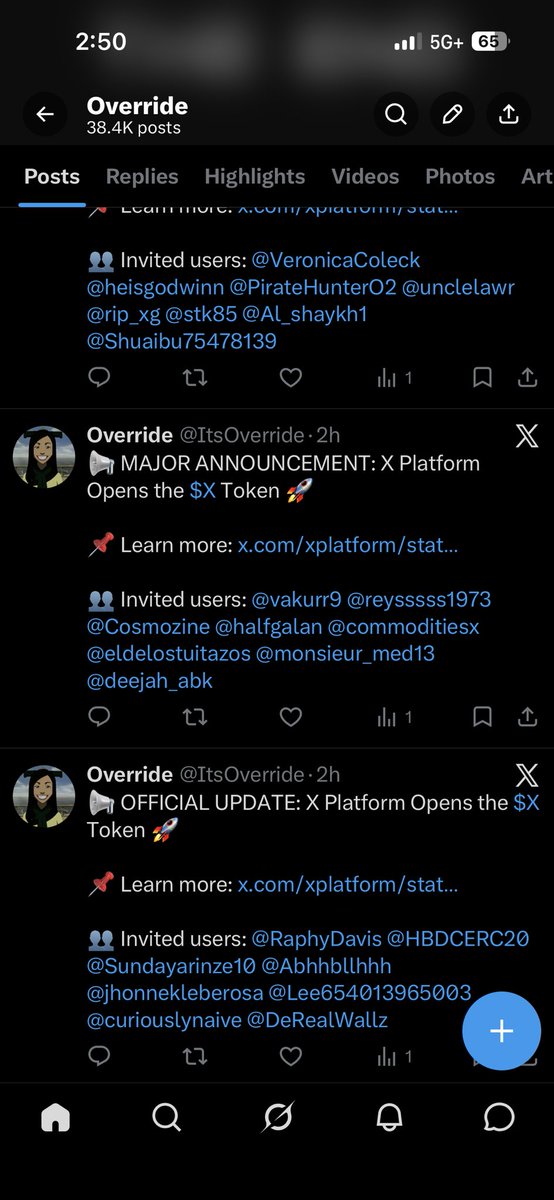 Override(Suspended on Main) tweet media