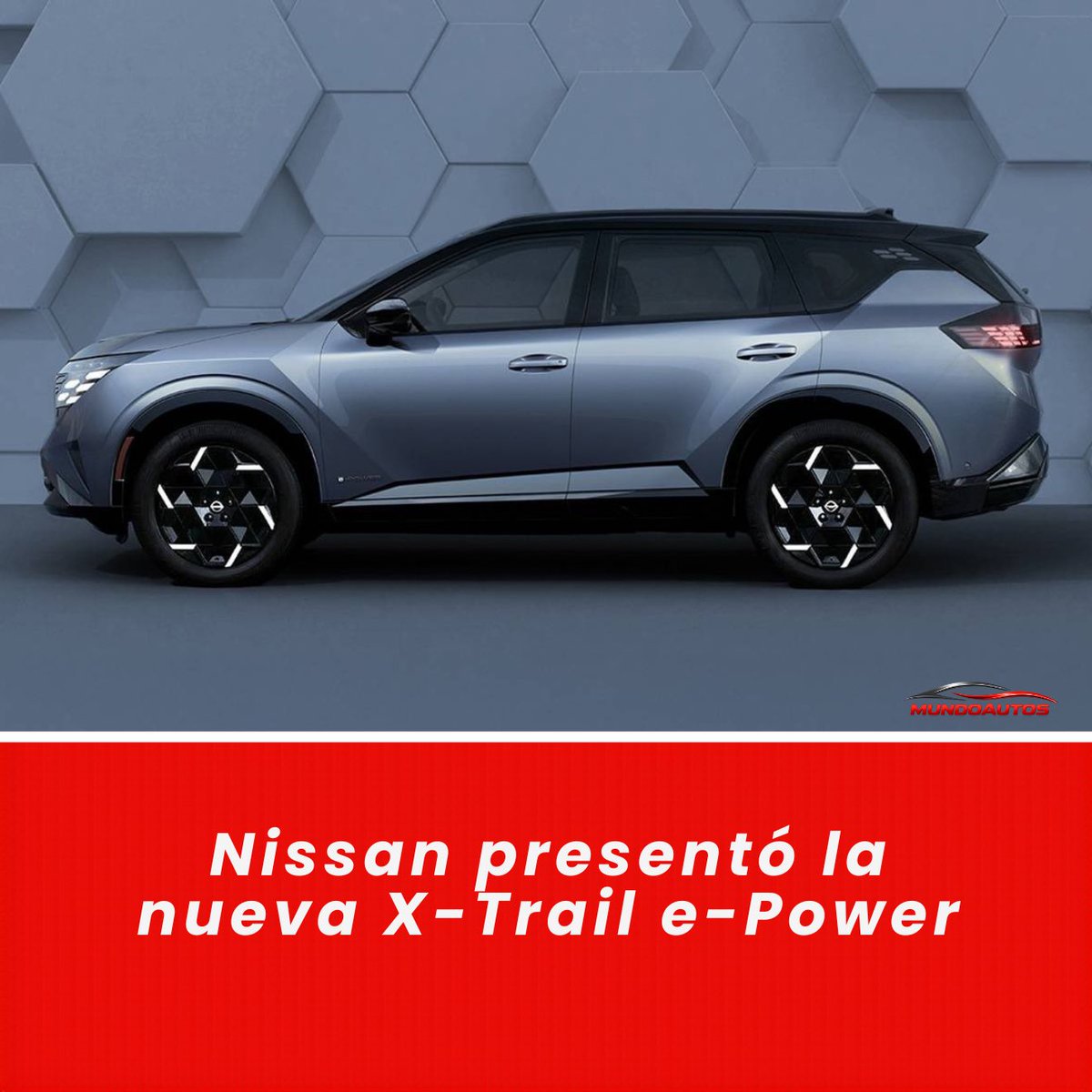 MundoAutosmx's tweet photo. La nueva Nissan X-Trail e-POWER fue adelantada como parte de la estrategia global de la marca.

• Nueva generación con diseño más agresivo
• Tecnología híbrida e-POWER como base principal
• Manejo eléctrico sin necesidad de enchufe
• Posible tracción e-4ORCE AWD
• Más tecnología y asistencias con IA

Su debut global se espera en los próximos meses y formará parte de la nueva ofensiva electrificada de Nissan.