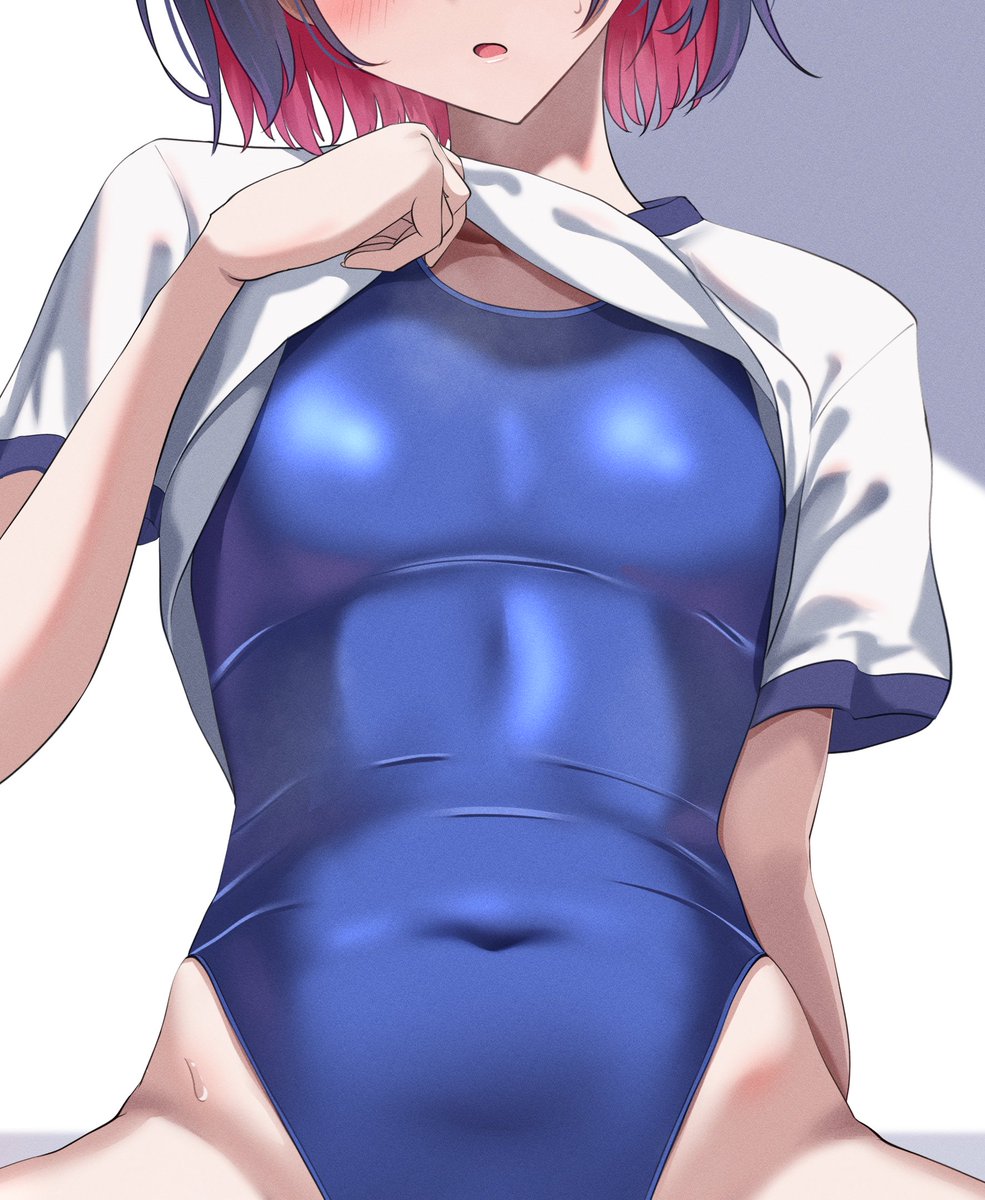 丹精込めて描いたオトコの娘の競泳水着です🩱
ご査収ください🙏 