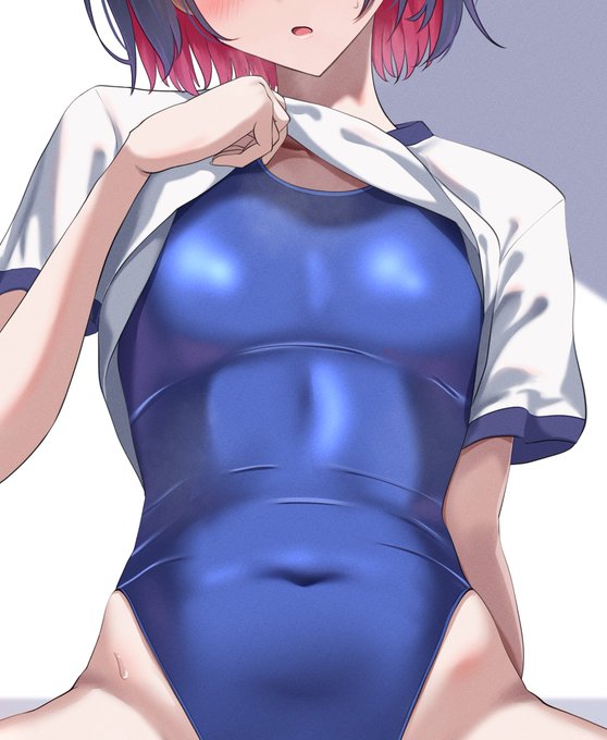 丹精込めて描いたオトコの娘の競泳水着です🩱
ご査収ください🙏 