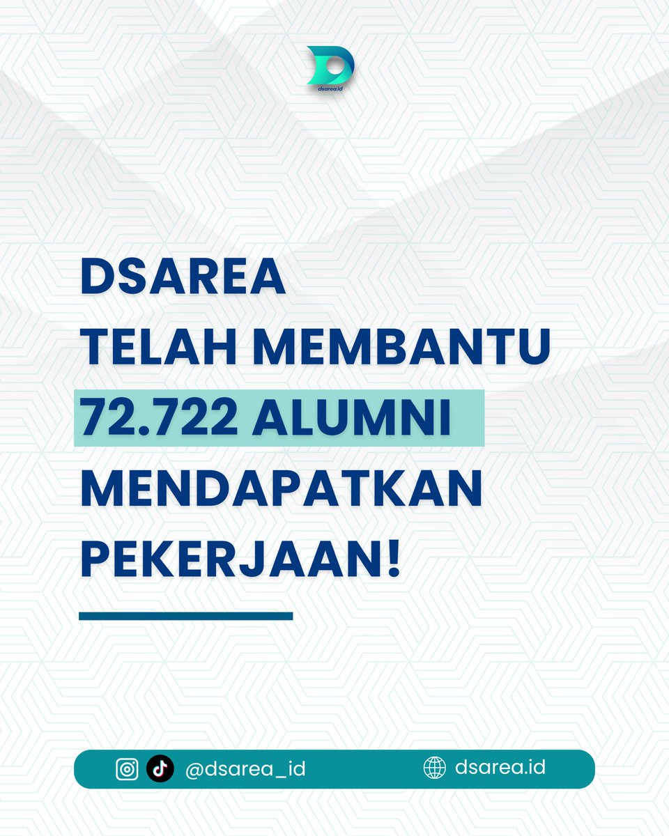 dsarea_id's tweet image. ⚠️JOBSEEKER ALERT⚠️

Gass gabung bootcamp dsarea batch berikutnya, buruan daftar terkhusus jobseekers yang lagi cari kerja atau yang pingin upgrade skill

#jobseekers #bootcamp #excel #dsarea #belajarexcel