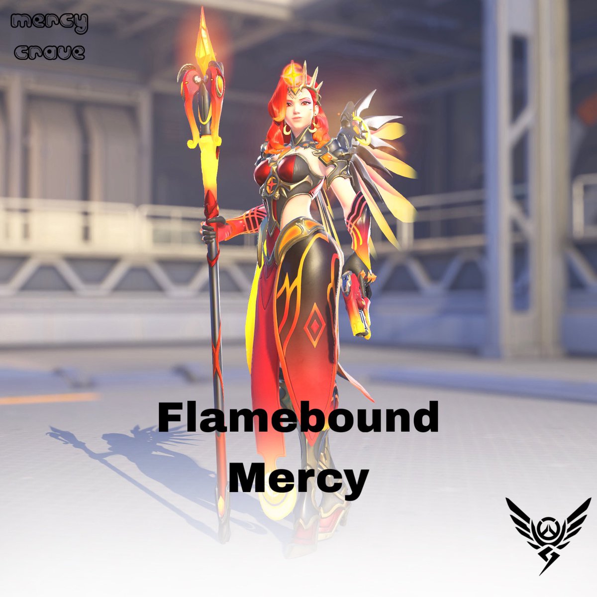 MercyCrave's tweet image. Angela “#Mercy” Ziegler looks gorgeous in her new Cloudy Day and Flamebound skins, coming to Season 2 of #Overwatch Reign of Talon!