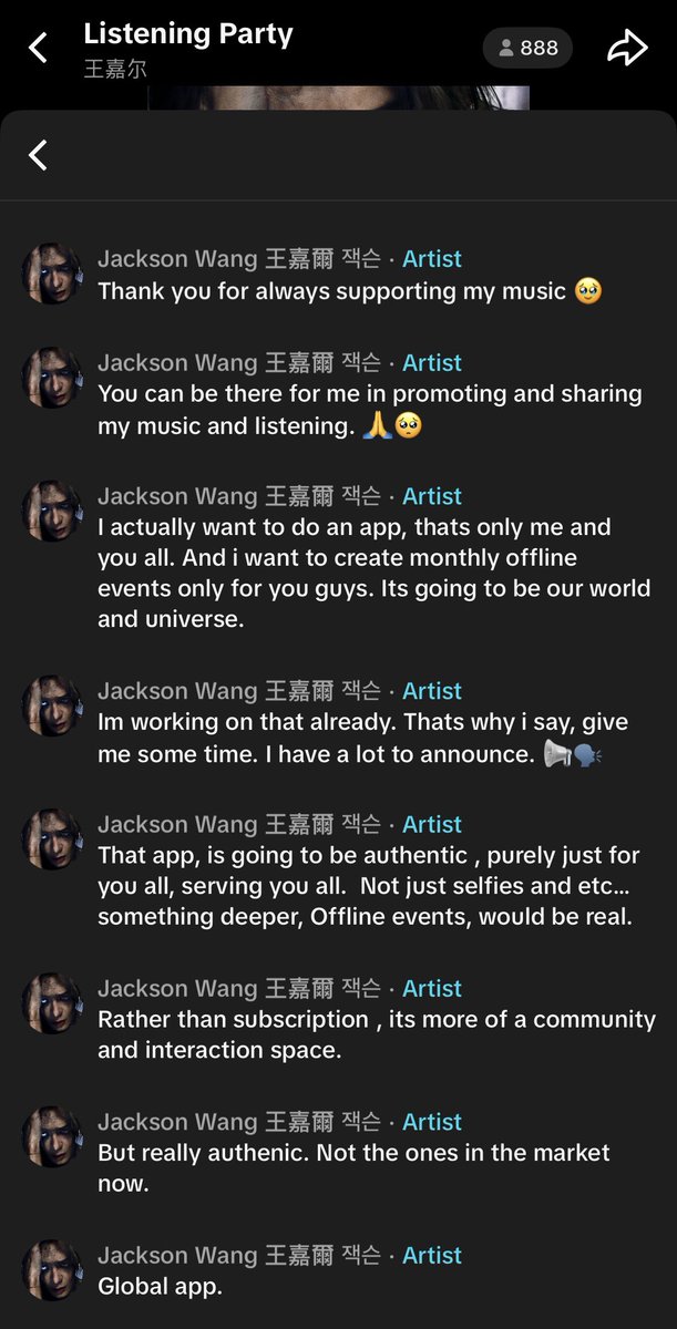 JacksonWGlobal's tweet image. [TIKTOK] 260414 (1/2)

Comments from Jackson Wang for the official MAGICMAN 2 listening party on TikTok

#JacksonWang #王嘉尔 #잭슨 #TEAMWANG @JacksonWang852