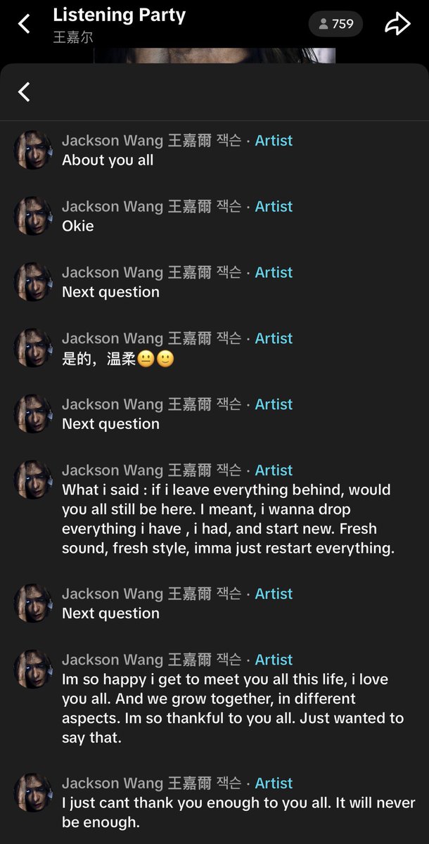 JacksonWGlobal's tweet image. [TIKTOK] 260414 (1/2)

Comments from Jackson Wang for the official MAGICMAN 2 listening party on TikTok

#JacksonWang #王嘉尔 #잭슨 #TEAMWANG @JacksonWang852