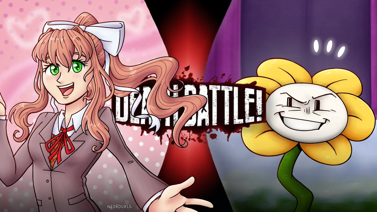 neorouxls's tweet image. MONIKA VS FLOWEY WHO WINS 🗣️!!!! 
Comm for @RubyPncake ✍️
#DDLC #Undertale #DokiDokiLiteratureClub #UTDR