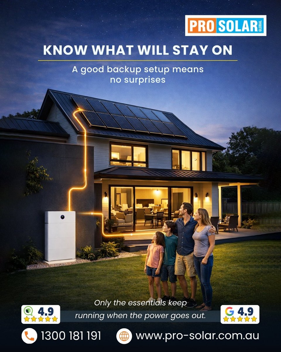 prosolar_au's tweet photo. Power outages don’t have to mean disruptions.
With the right backup setup, your essentials stay on—no surprises. ⚡🏡
#ProSolar #SolarBattery #EnergyIndependence #BackupPower #Australia https://t.co/xWeTpGJLyk
