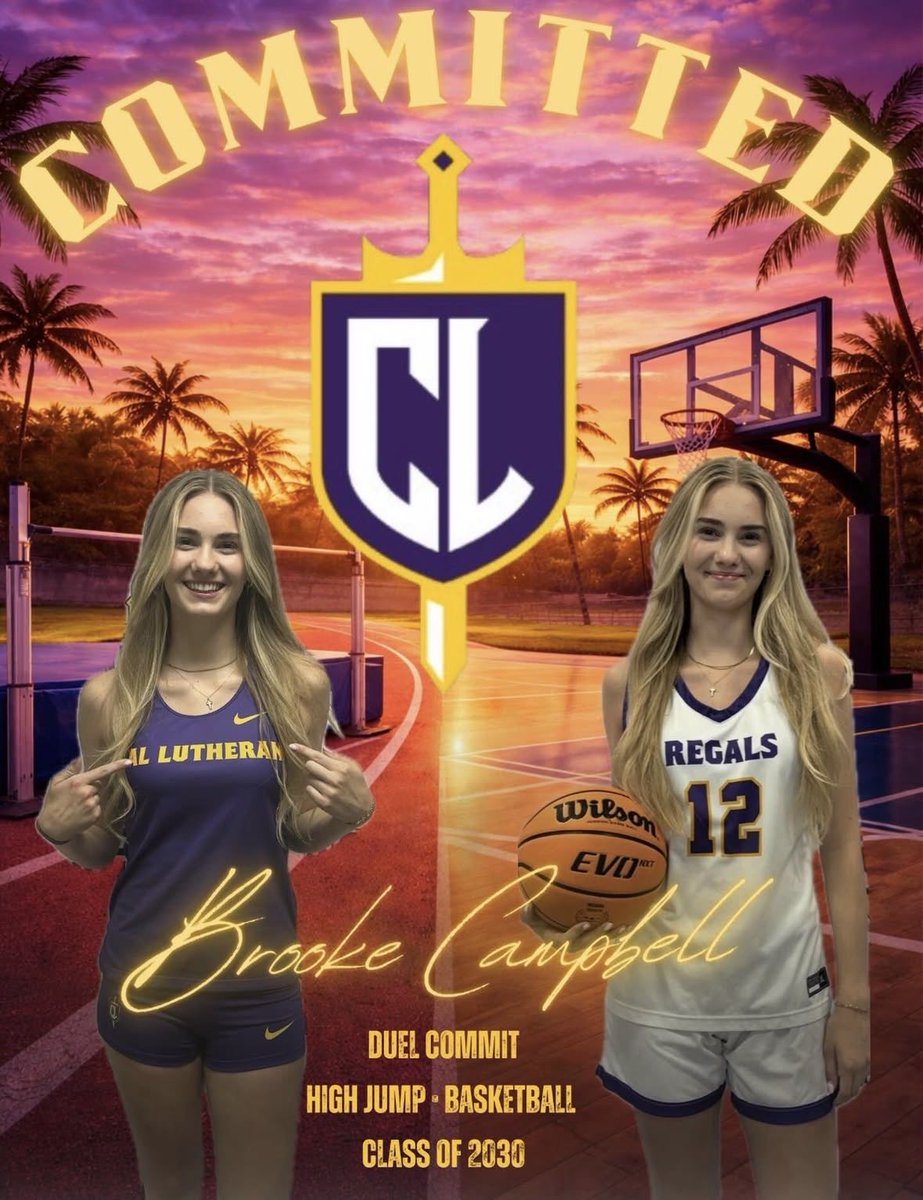 BrookeCSports's tweet photo. So excited to announce my commitment to California Lutheran University!  Where I will continue as a student athlete playing basketball and competing in high jump. grateful for these opportunities and excited for the future! Thank you to my family, coaches, friends and teammates! https://t.co/jWNGjPTEMb