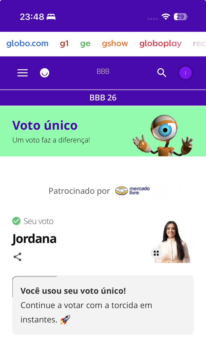 Já fizeram a parte de vocês nessa noite?
#BBB26 #RedeBBB #ForaJordana