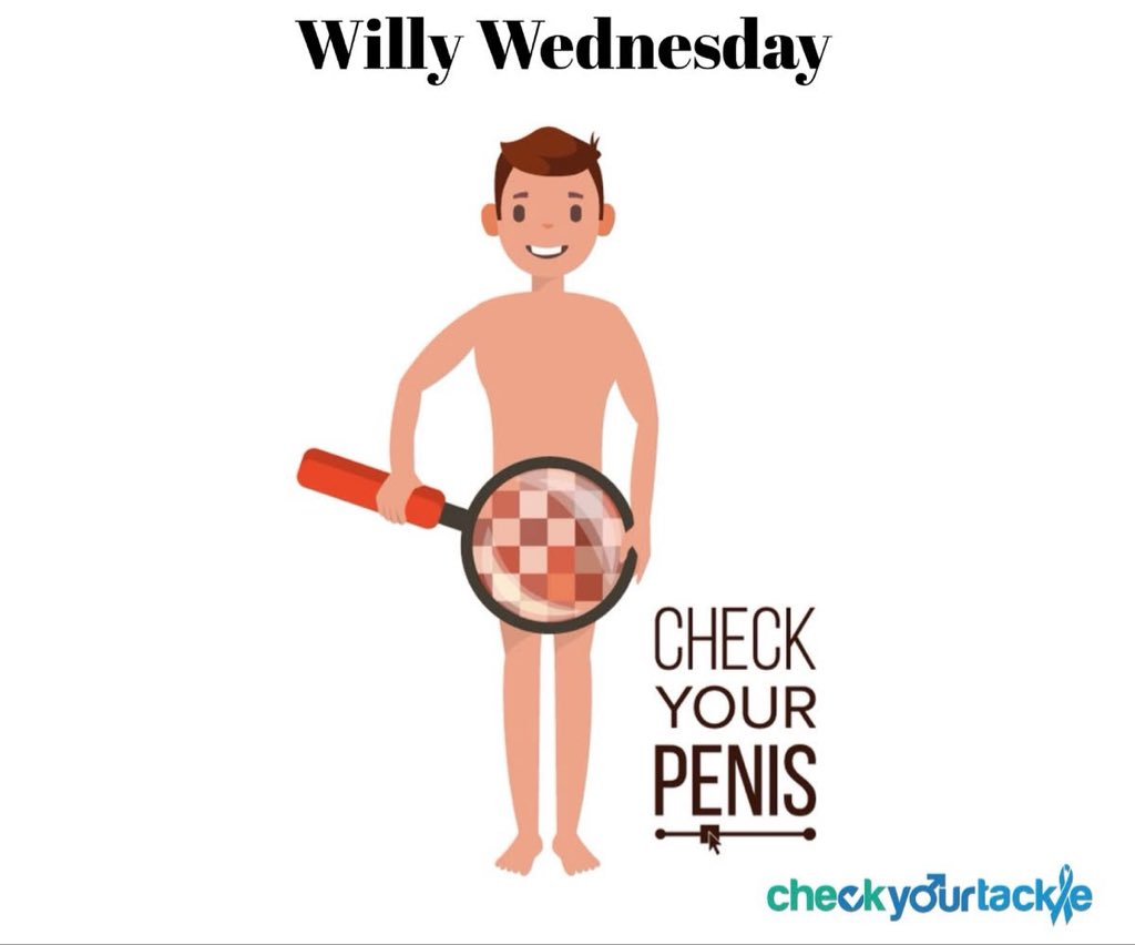 checkyourtackle's tweet photo. Today is #WillyWednesday the day you gentlemen need to actually look at your penis not just play with it. #PenileCancer is a real and can take your penis if not your life. https://t.co/IkhjD0tXVH