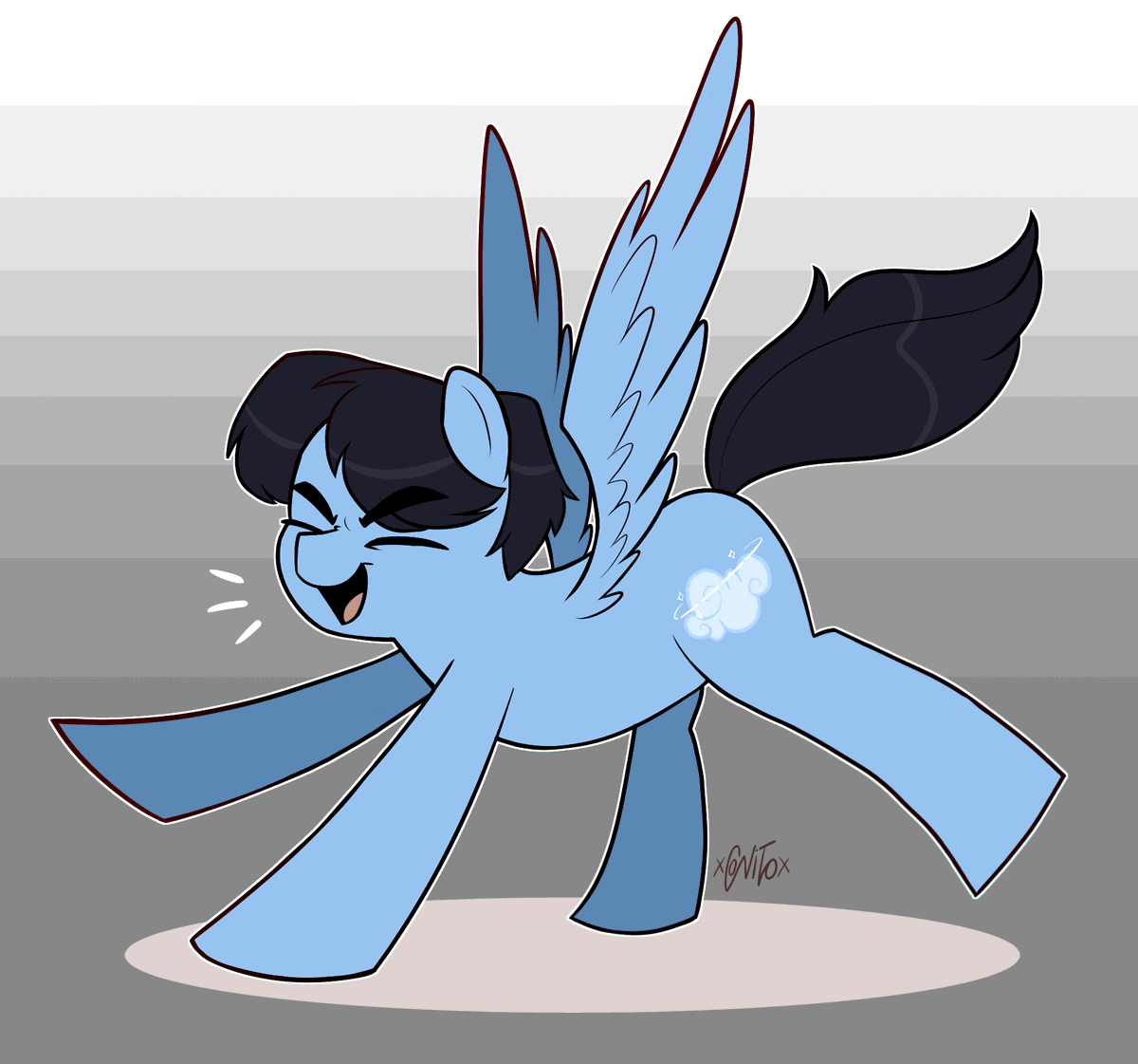 XCONITO's tweet image. A little silly draw for @FobxDraws ! Happy Birthday buddy 💙

#oc #conito