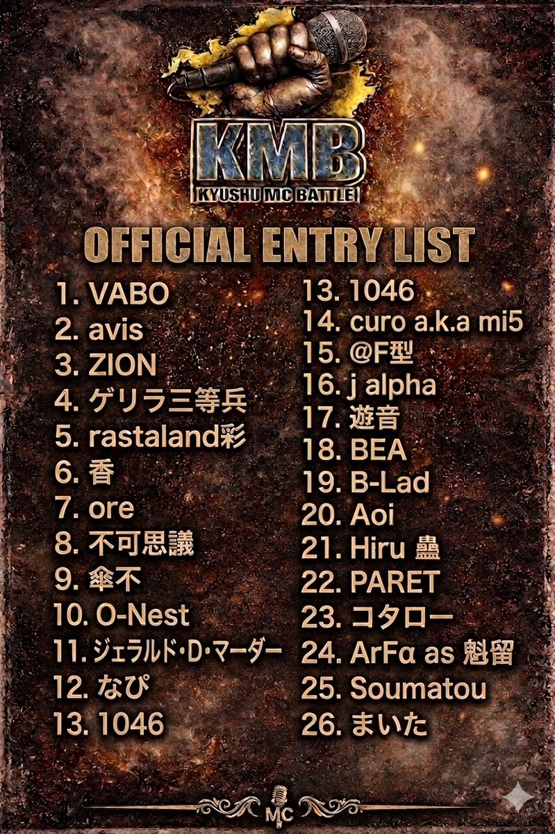 九州MCBATTLE tweet media