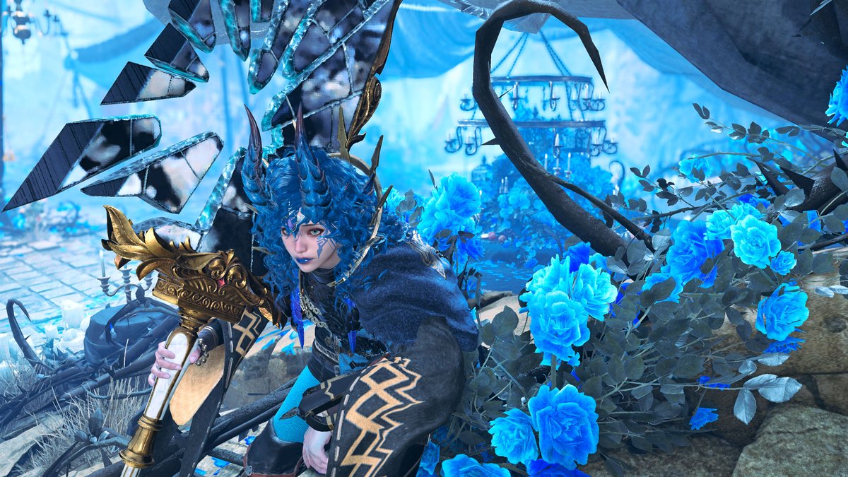 ciel_scotch's tweet photo. 鏡面と蒼薔薇

普通にかっこいい系コーデ
再現ばっかりやってる訳じゃあないんですよ？
交わりの儀な背景から撮影後しばらく忘却されてたのが察されますが

#モンハン重ね着
#モンハンワイルズ
#MHWilds https://t.co/waEq0SaHYa