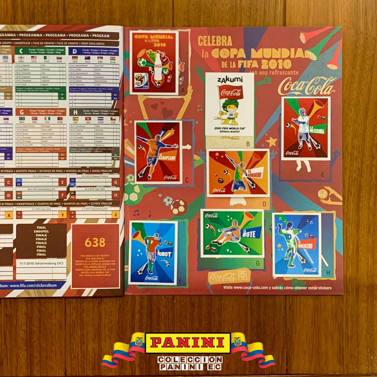 ColeccionPanini's tweet image. 𝐒𝐔𝐃𝐀𝐅𝐑𝐈𝐂𝐀 𝟐𝟎𝟏𝟎.🇿🇦
- Colección completa versión Ecuador Mundial FIFA 2010.

🫰🏻Cuánto cuesta: 🛒 $𝟐𝟎𝟎.𝟎𝟎𝐔𝐬𝐝

👉🏼Con que viene: Con todas las figuritas + álbum pasta blanda + cromos promocionales Coca Cola originales. 

#ColeccionPaniniEc #Panini #Ecuador 🧩