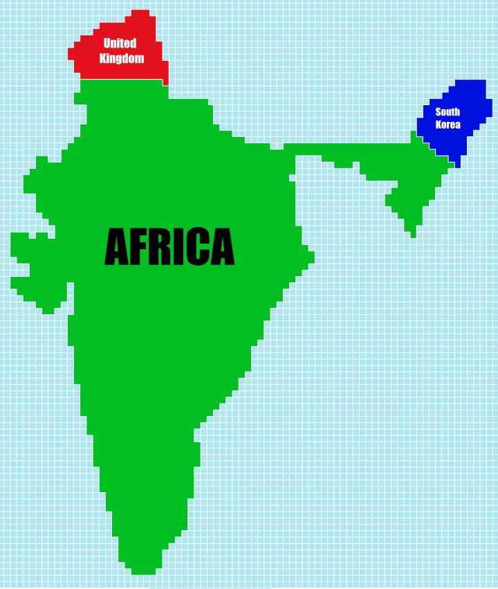 BrilliantMaps's tweet image. In 2015, India had more people than the UK, South Korea and the entire continent of Africa combined (1.3 billion total).

Today Africa has 100 million more people than India, despite India adding 135 million people (same as Mexico) in that time 

More about the map: