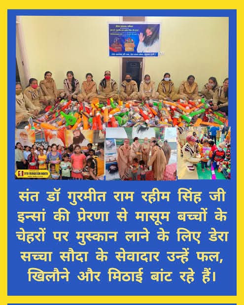 BhumikaBhu98835's tweet image. Happiness doubles when shared. Guided by the inspiration of Saint Gurmeet Ram Rahim Ji, followers of Dera Sacha Sauda celebrate their happiness by helping those in need—this is the true way to celebrate.
#BestWayToCelebrate