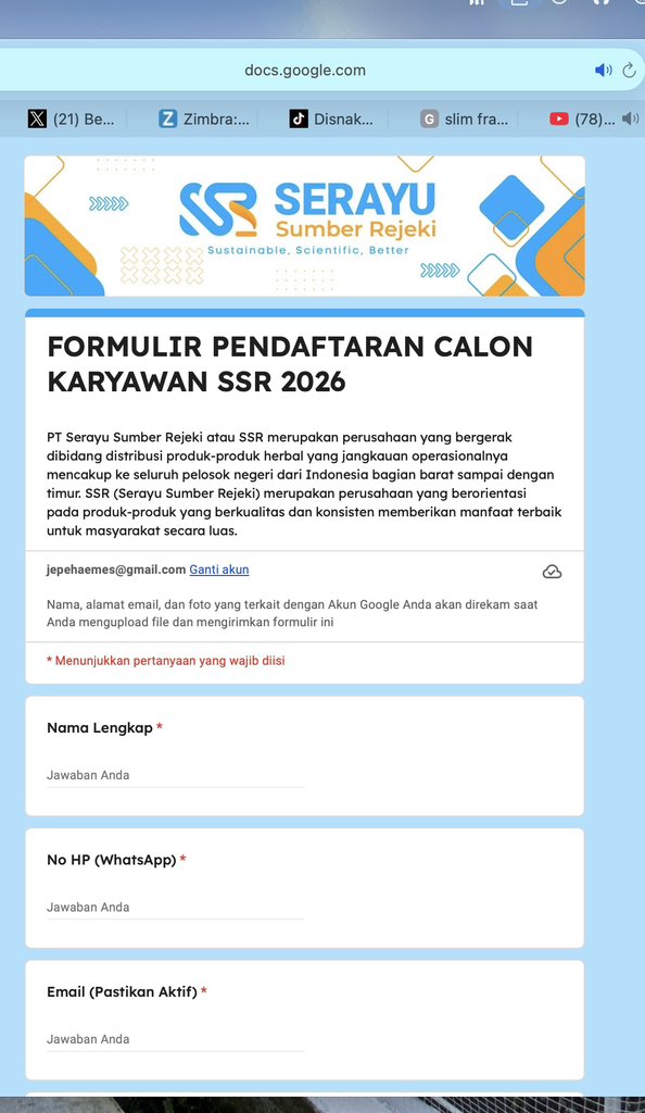 disnaker_babel's tweet photo. info Loker PT SERAYU SUMBER REZEKI-Bangka Belitung

untuk posisi FIELD SALES EXECUTIVE Region Barat.
Pendaftaran di Link https://t.co/bMmta6xRsf

https://t.co/04ohocELTY

#disnakerbabel https://t.co/pNRlnU0AAv