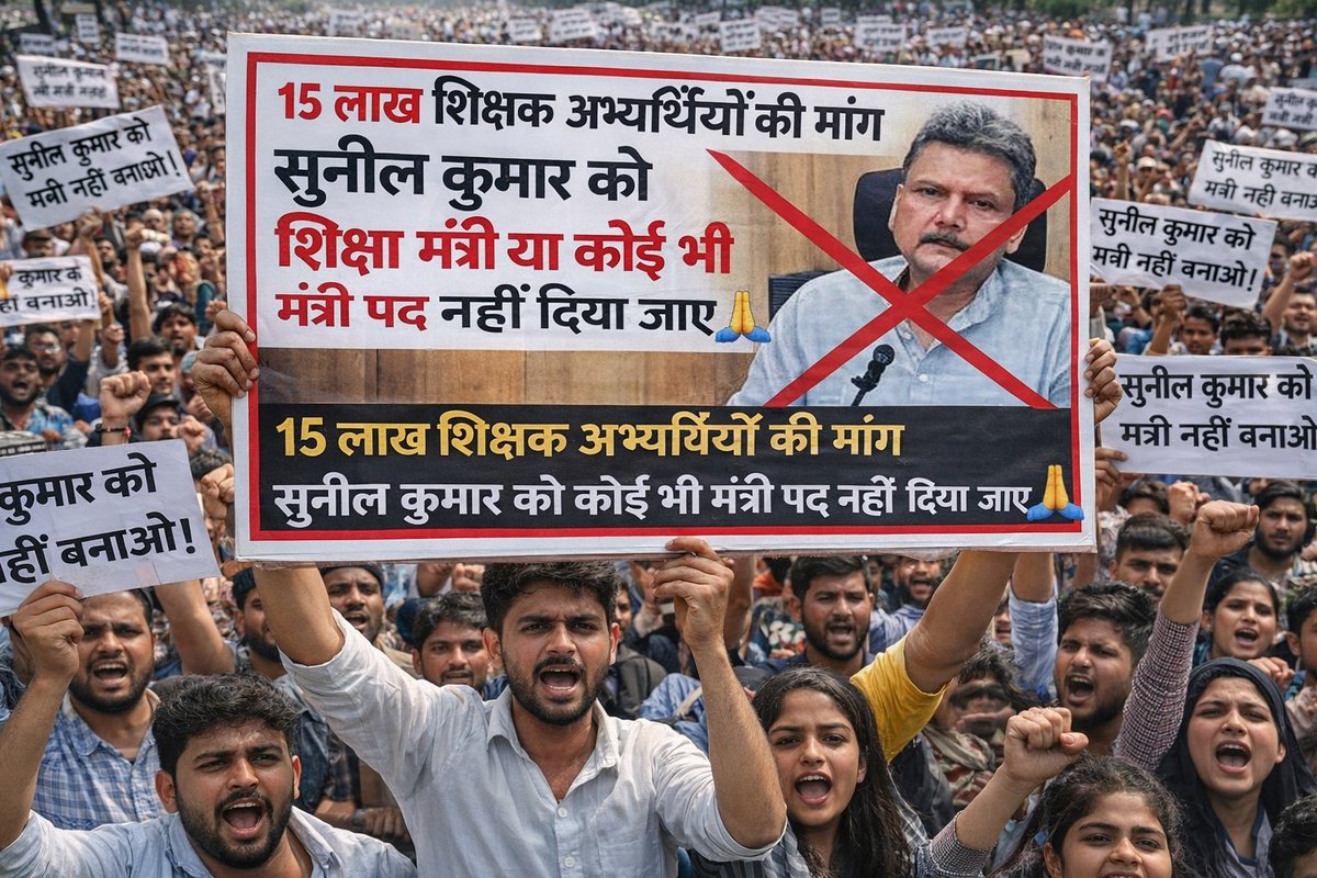 बिहार के नए मुख्यमंत्री <a href="/samrat4bjp/">Samrat Choudhary</a> महोदय से निवेदन है कि अपने मंत्रिमंडल में शिक्षा मंत्री का पद किसी योग्य व्यक्ति को दीजिएगा,अपने झूठे आश्वासन से #TRE4 के अभ्यर्थियों का मानसिक तनाव बढ़ाने वाले मंत्री को नहीं।
#Release_Tre4 #TRE4 <a href="/Jduonline/">Janata Dal (United)</a>
<a href="/BJP4Bihar/">BJP Bihar</a> <a href="/Nishantjdu/">Nishant Kumar - निशांत कुमार</a> <a href="/BPSCOffice/">Bihar Public Service Commission</a>