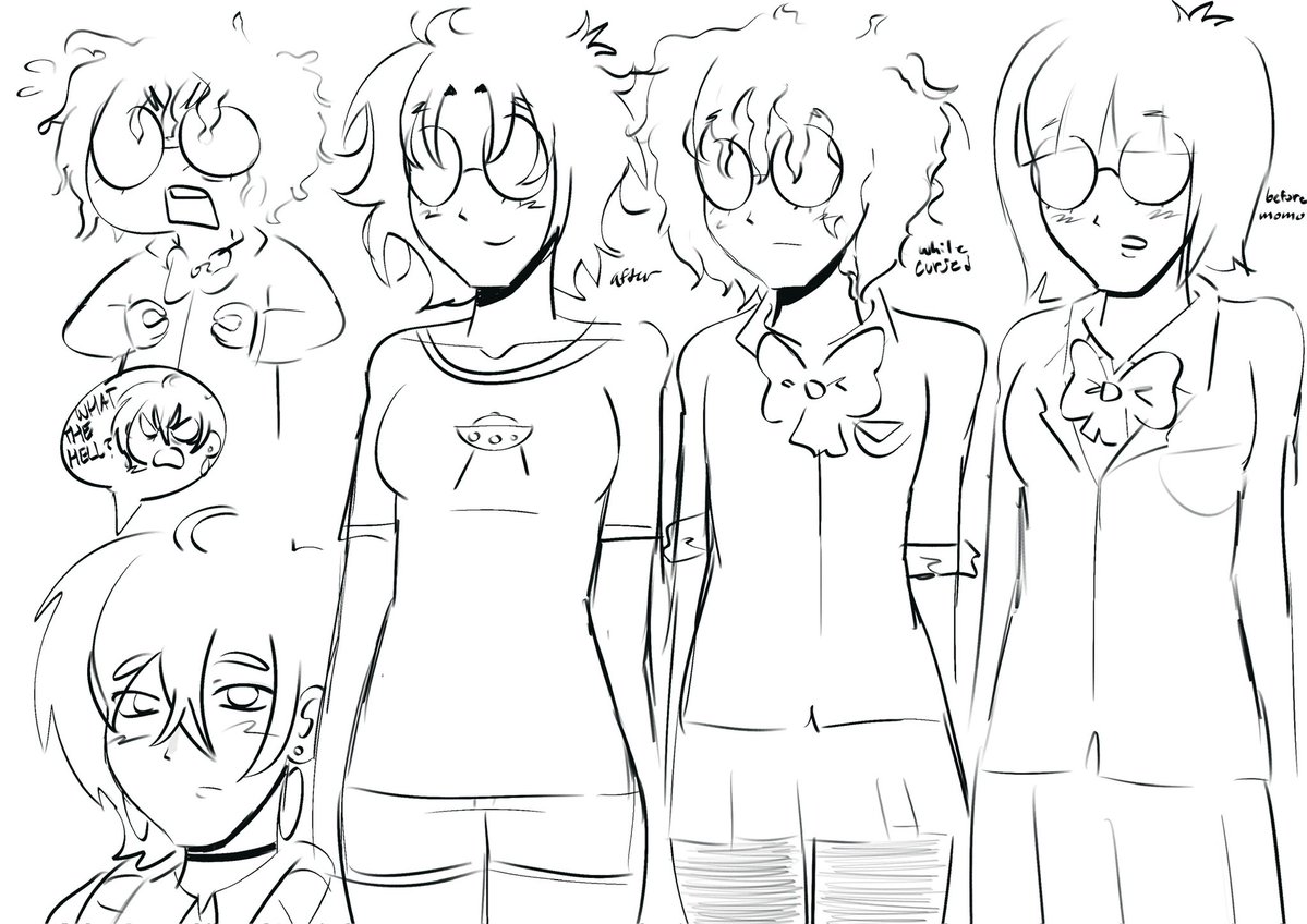 xx_blackstarzz's tweet image. GENDERSWAP TIME OH YEAH OH YEAH #dandadan #okarun #doodles