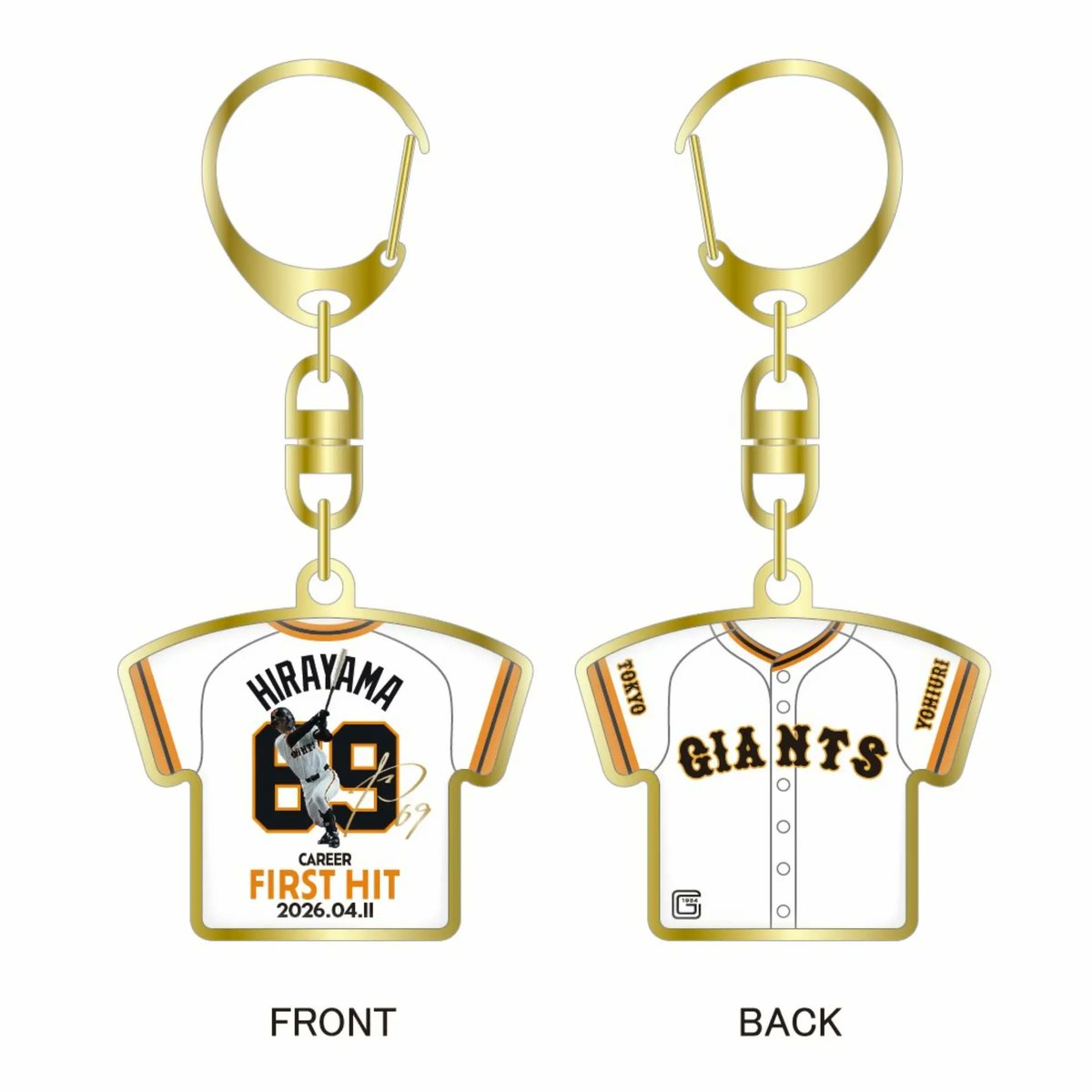 TokyoGiants's tweet photo. 平山選手「初安打」記念グッズ発売🎊6⃣9⃣

4月11日のヤクルト戦でプロ初安打を放った #平山功太 選手の記念グッズを、本日（15日）から受注販売‼️
https://t.co/6IglbUWXmM