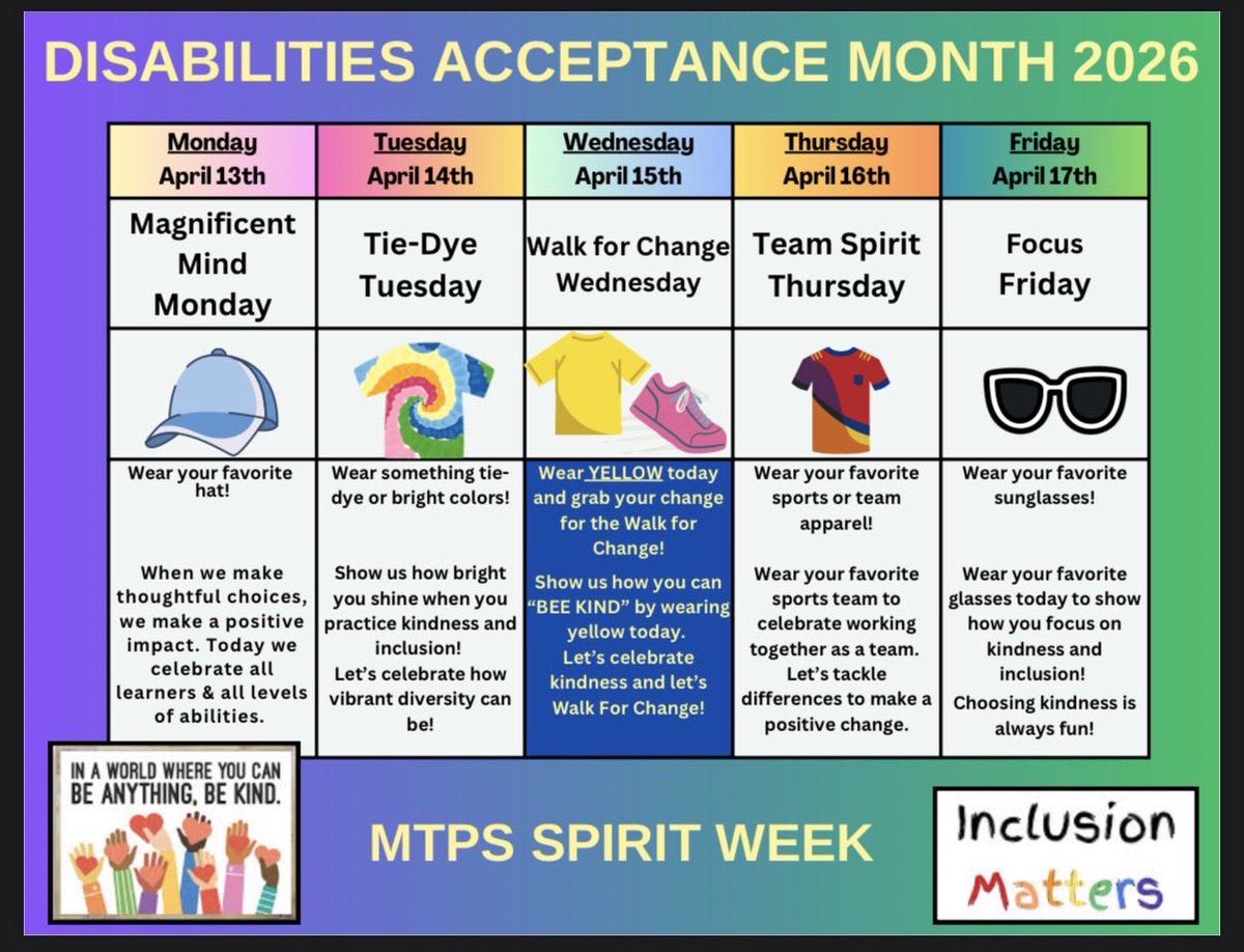 MrsMorder's tweet photo. 🎉Hey Marlboro! Tomorrow we have SCOPE’s Walk For Change in all of our schools! Don’t forget to bring your change for your grade collection and wear yellow to remember to “Bee Kind!”🐝 @MTPSNJ @MarlboroSCOPE @mtirone2 https://t.co/T2XSeEj6uN