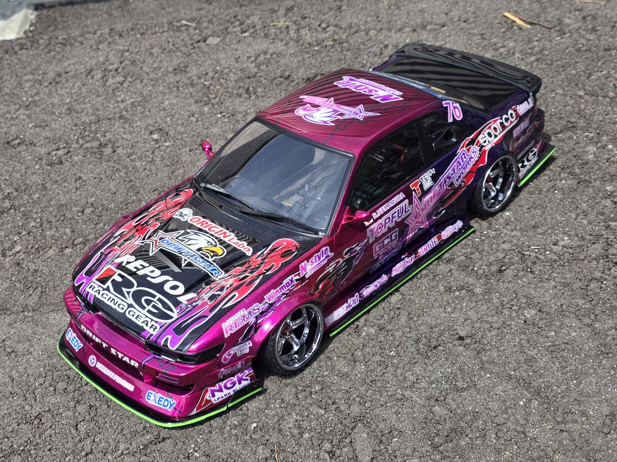 wankosobayan's tweet image. アディクション　
  AD-HB19  S13  シルビア
2026年
DRIFTSTAR  中村龍選手 ver

SHOW UPカラー使用　フルペイント

#addiction #アディクション #S13
#中村龍 #NSTYLE
#VALINO #DRIFTSTAR 
#SHOWUP