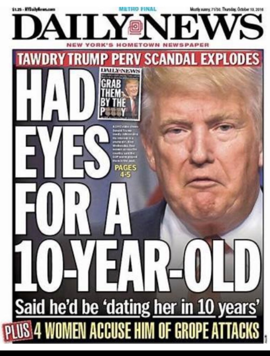 wooozle's tweet photo. @mjfree Never let Trump get off with his raping of 13yr olds AND his eying up of TEN year olds even whilst in the office of president. Are Reubio /,Vance paedos too ? WHY DONT THEY SPIT IN HIS EYE ? #25thAmmendment https://t.co/amWbfFeIQM