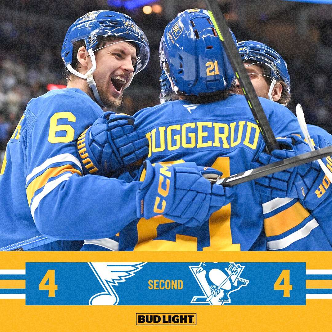 StLouisBlues's tweet image. We've got ourselves a tie game! #stlblues