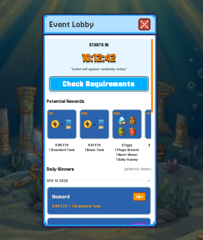 BaseFishApp's tweet photo. 💰 Earn up to 0.05 ETH DAILY, that’s ~$120 a day

Tap the Boss. Climb to the top.

Real rewards. Every day.

Are you ready to claim yours?