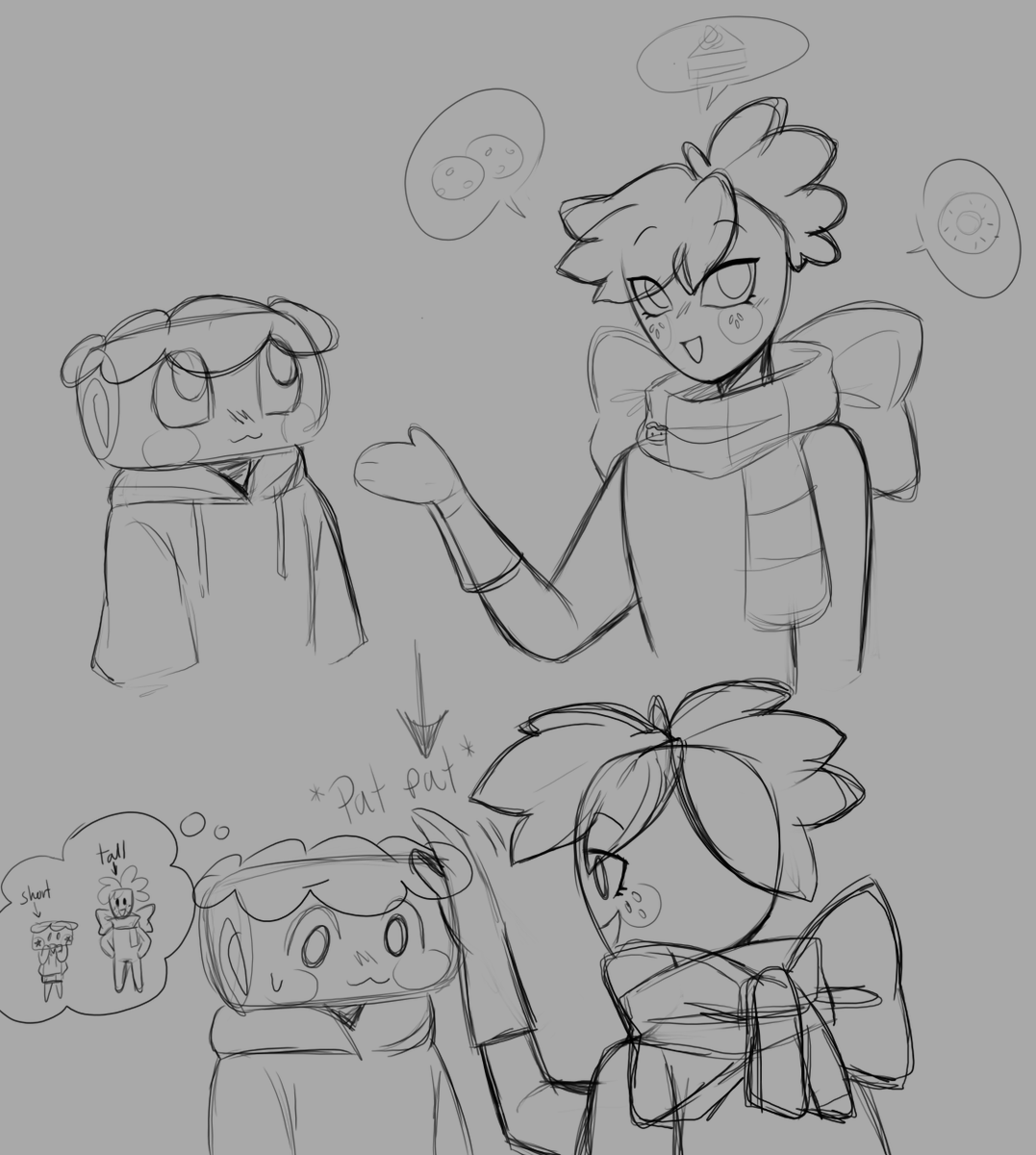 Baker1248768's tweet photo. // Messy sketches from Caramel's train of thought today LOL and some of the toons he interacted with @SproutSeedly814 @Alien_Cosmo200 Ty for the RP! 💕

Btw i'm so sleepy sorry if I stop responding rp rn I think imgonnafaaalsleeepbyebye https://t.co/EaKnFAfJki