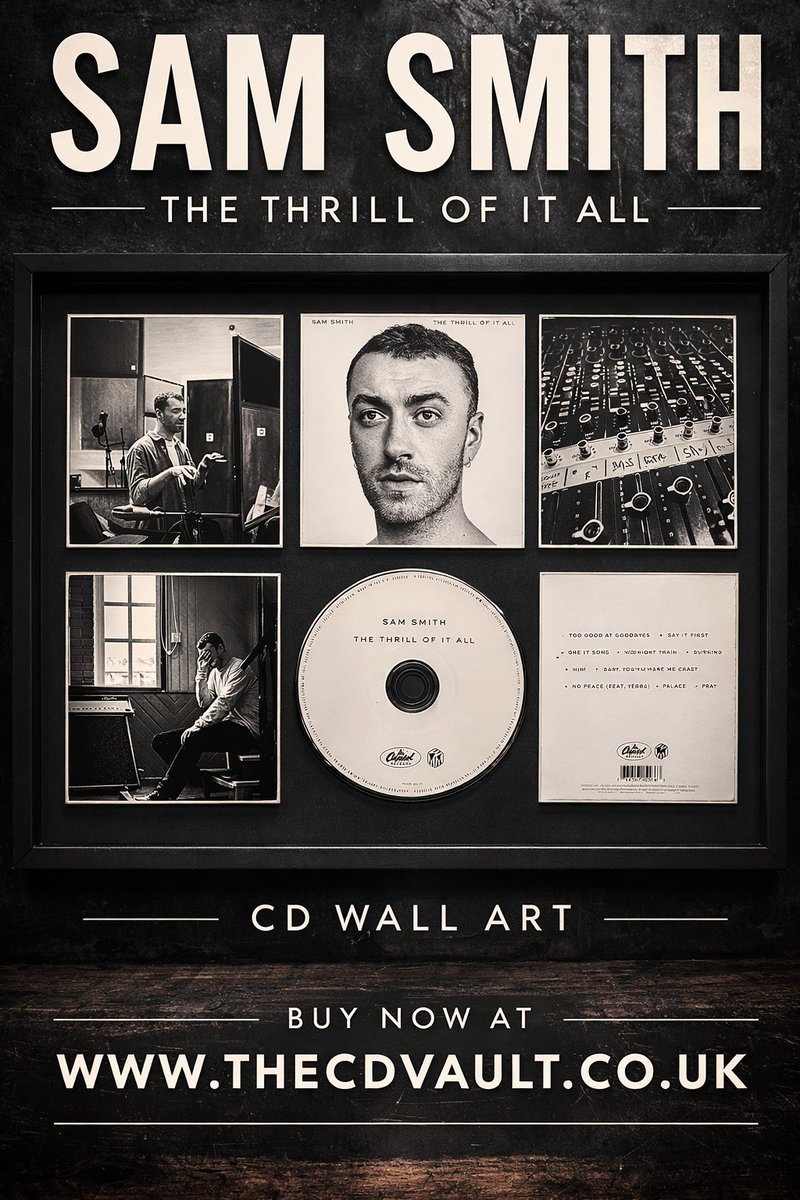 TheCDVaultUK's tweet image. 252. Sam Smith – The Thrill of It All – Retro Mounted CD Wall Display
Available now at thecdvault.co.uk
#SAMSMITH #SAMSMITHFANS #SAMSMITHWORLD #SAMSMITHMUSIC #MUSIC