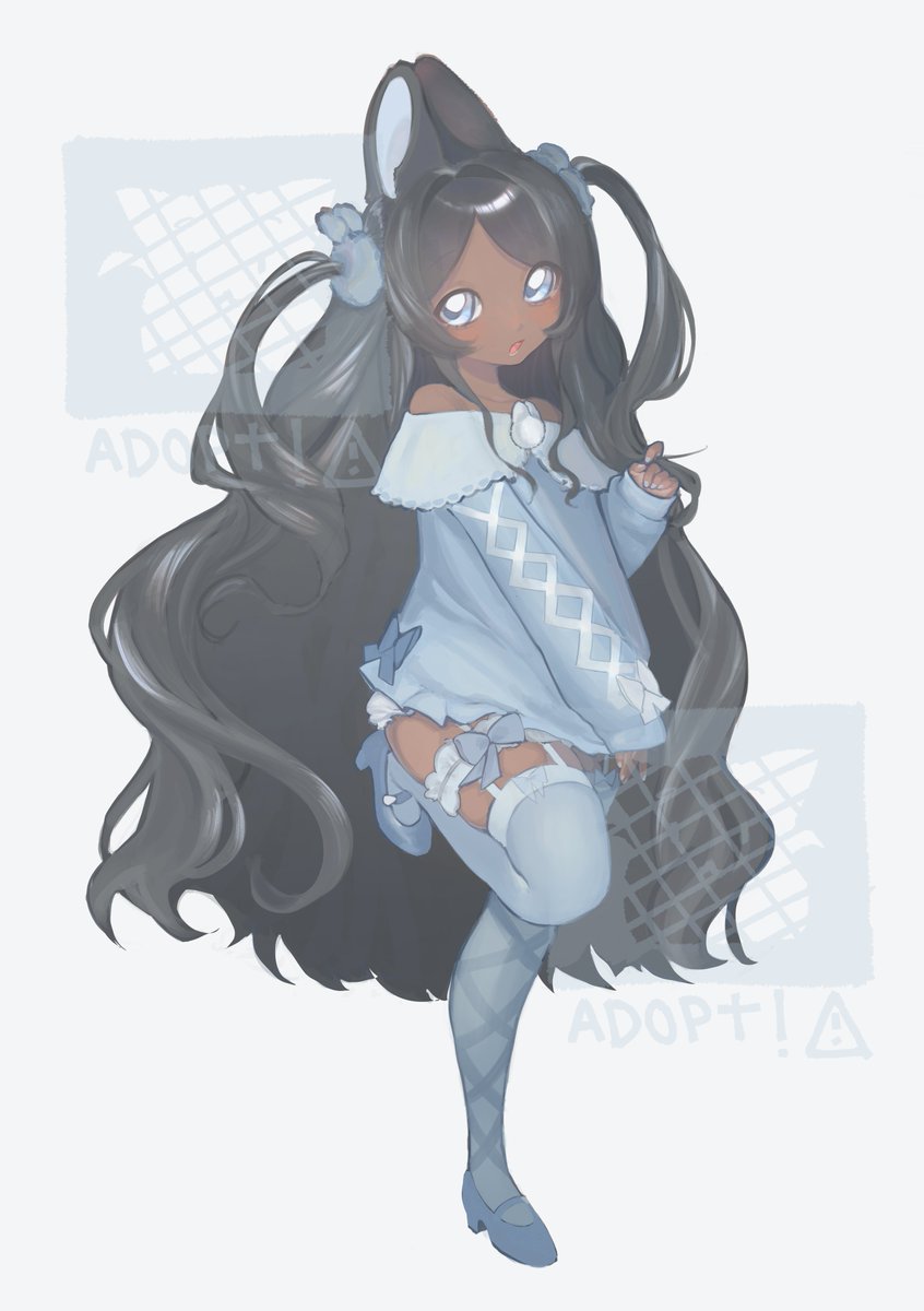lilbananatwin's tweet image. BLUE BUNNIE ADOPT avaible on my vgen !! 
#vgen #sample #adoptable #art #cutecore