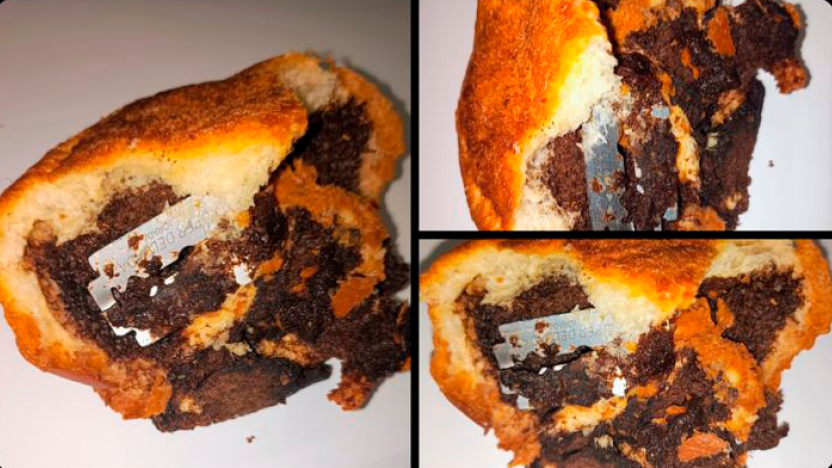 lahistoriaec's tweet image. Sánduche de Gillette. La @Arcsa_Ec clausuró dos panaderías por falta de higiene, plagas y graves riesgos sanitarios, en #Quito. Hasta una hoja de afeitar apareció en medio de un pan.