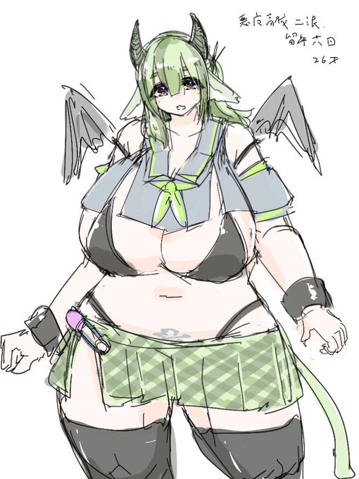 #太めオリキャラを無言で上げる 