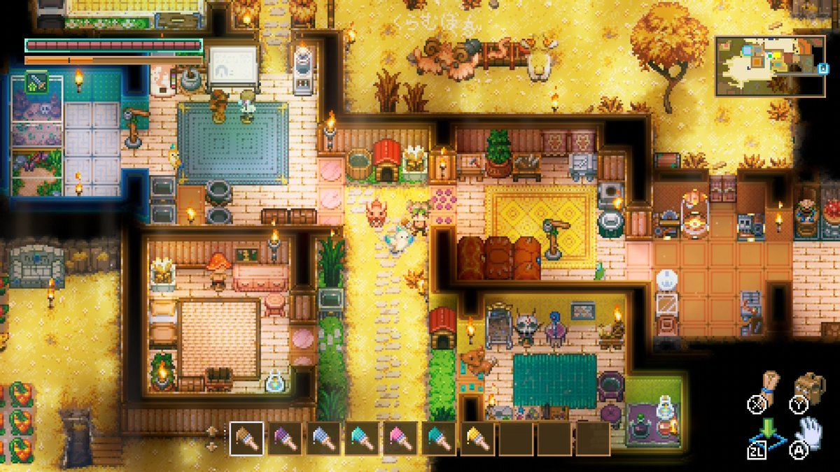 ペイントすると形まで変わると知り🫨

町とか作れそうだね。土地はある。
飽きる前にとにかく3ボス倒さなきゃ。