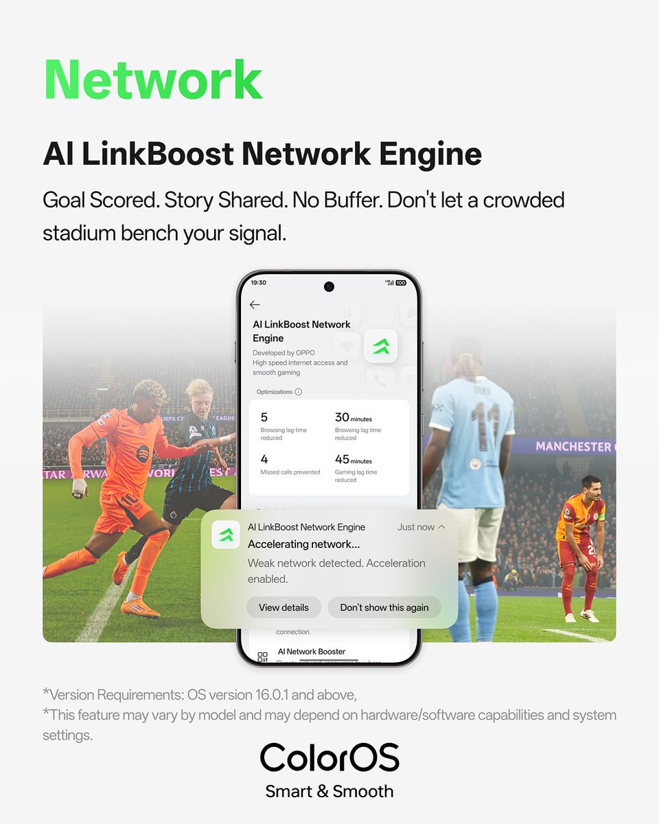 colorosglobal's tweet image. Show your love of the game with our exclusive UCL watermark ⚽
#OPPOColorOS16
#MoreColorEveryMonth
#OPPOxUCL26