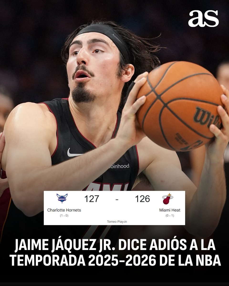 US_diarioas's tweet image. El mexicoamericano tuvo una salida prematura de la presente temporada de la NBA tras perder por un punto ante los Hornets 🏀👀

📰Más detalles: acortar.link/pu01QK

#JaimeJaquez | #MiamiHeat | #NBA