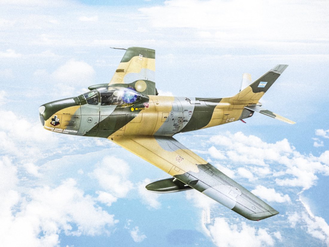 masanobu7110's tweet photo. #合成画像 062
ハセガワ1/48 F-86F-30 セイバー 🇦🇷
珍しい迷彩を見にまとったアルゼンチンの勇士。
#CompositeImage
Hasegawa 1/48 F-86F-30 Sabre 🇦🇷
An Argentinian warrior clad in a rare camouflage pattern. https://t.co/5Zf4MmXv5M