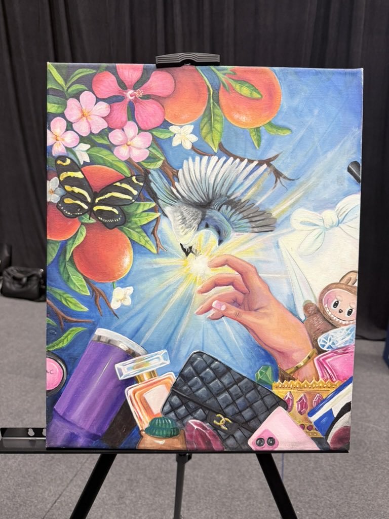 DupervalMD's tweet image. Everglades Student Shoutout! 🎨💚🐊 Celebrating Sofia Espana, 12th grader, for earning 1st Place in the Congressional Art Competition! Her artwork will be displayed in the U.S. Capitol- representing Everglades on a national stage. We are proud of you, Sofia! #EHS #Excellence🐊