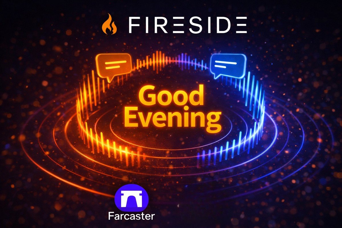Firesidebase's tweet image. 🌃🔥
Evening CT
“Energy you give is energy you receive.”
Bring good energy into a FIRESIDE HangOut tonight and watch it come back
farcaster.xyz/miniapps/mMg32…

#FIRESIDE #CT #CreatorEconomy