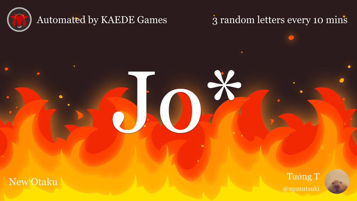 3 random letters every 10 mins tweet media