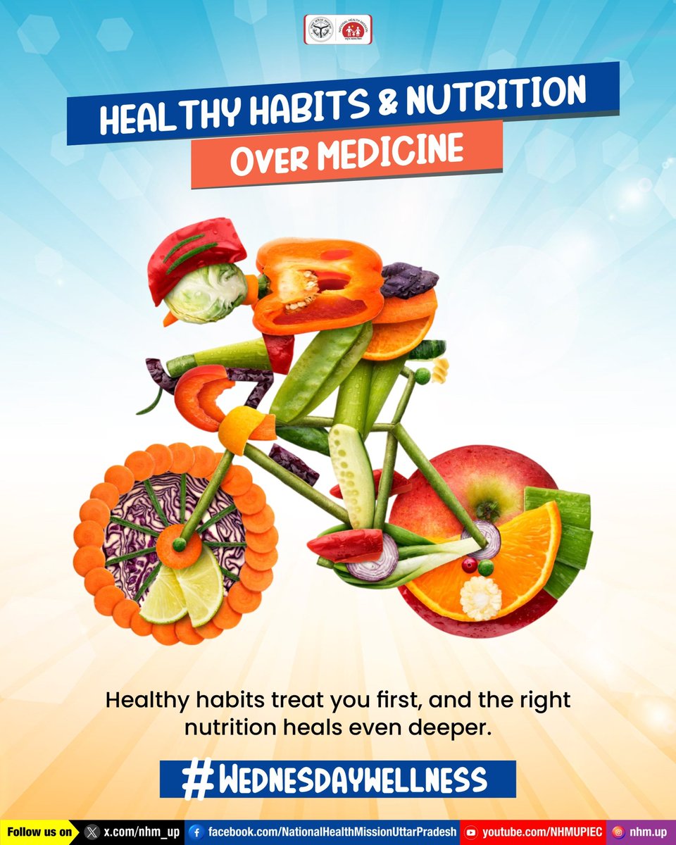 nhm_up's tweet image. Healthy habits are your first line of defense—nutrition fuels your body, prevention protects your future. Choose smart, live strong! 🚴‍♂️🥗

#WednesdayWellness #HealthyHabits #NutritionFirst #EatRightLiveRight #NHMUP