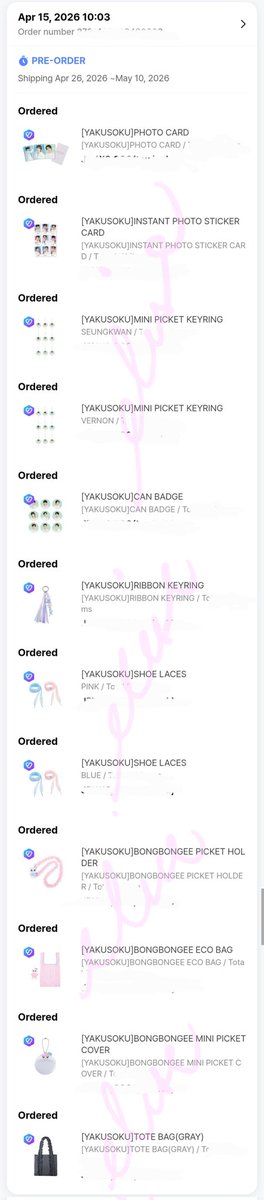 33PinkCARAT's tweet photo. All orders secured this morning!

Extras will be posted later! 🥰👏

🏷️ seventeen svt yakusoku fanmeeting jpfc sc js jn t8 mg dk sk vn dn tote bag pin image picket photocard pc acrylic can badge shirt sweatshirt shoelaces ecobag muffler towel ribbon keyring outer https://t.co/yA3QjJEFH0