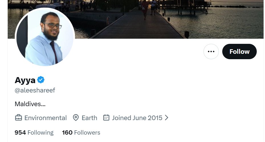 rootcauser's tweet photo. already liking the new env minister. excellent bio. i agree it is Maldives.... https://t.co/Ji44GA67Uw