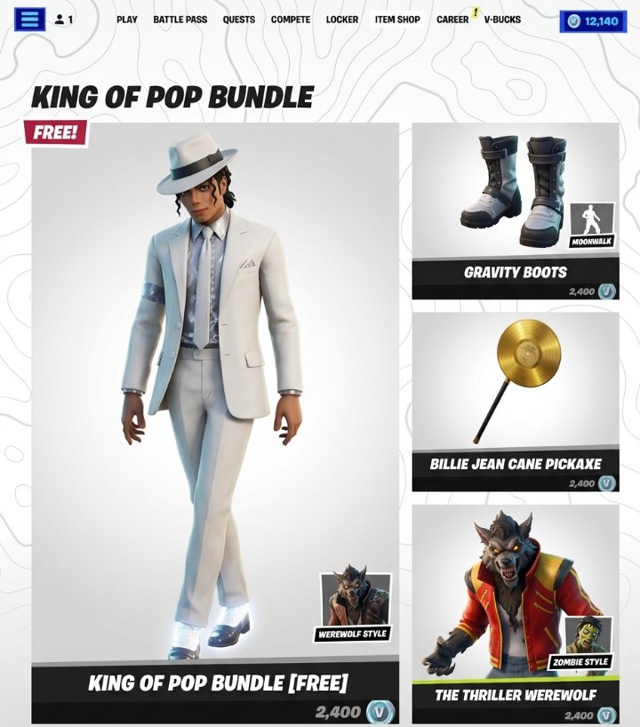 unclekoolaid23's tweet photo. Imagine dropping into Neverland Ranch with the King of Pop. Epic, we NEED this bundle! Whoโs copping? ๐บ๐
@FNCreate , the ball is in your court.
โ#Fortnite #FortniteConcept #MichaelJackson #ICONSeries
@ShiinaBR @HYPEX @DonaldMustard https://t.co/SX6OOVUunR