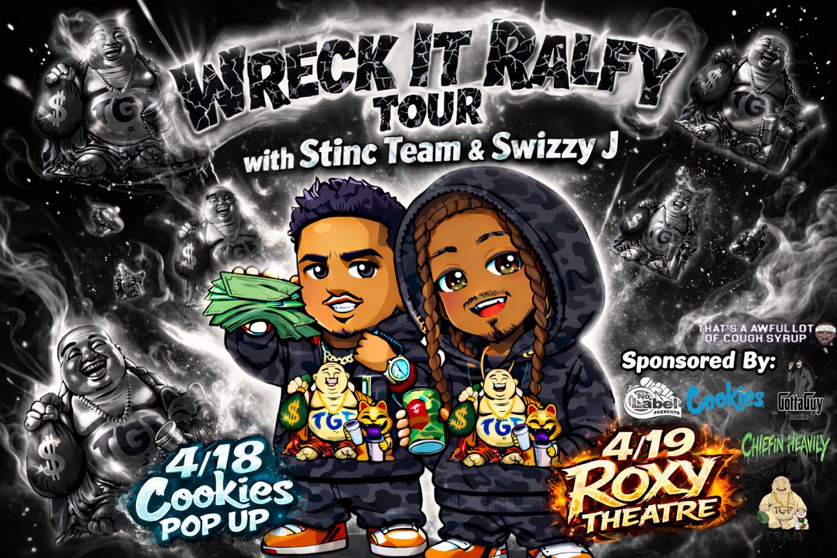 Colorado imma be with Ralfy the plug at cookies 4/18 in commerce city for a meet and greet for free ! 4/19 we at the Roxy for a show!! PULL UP!!!!